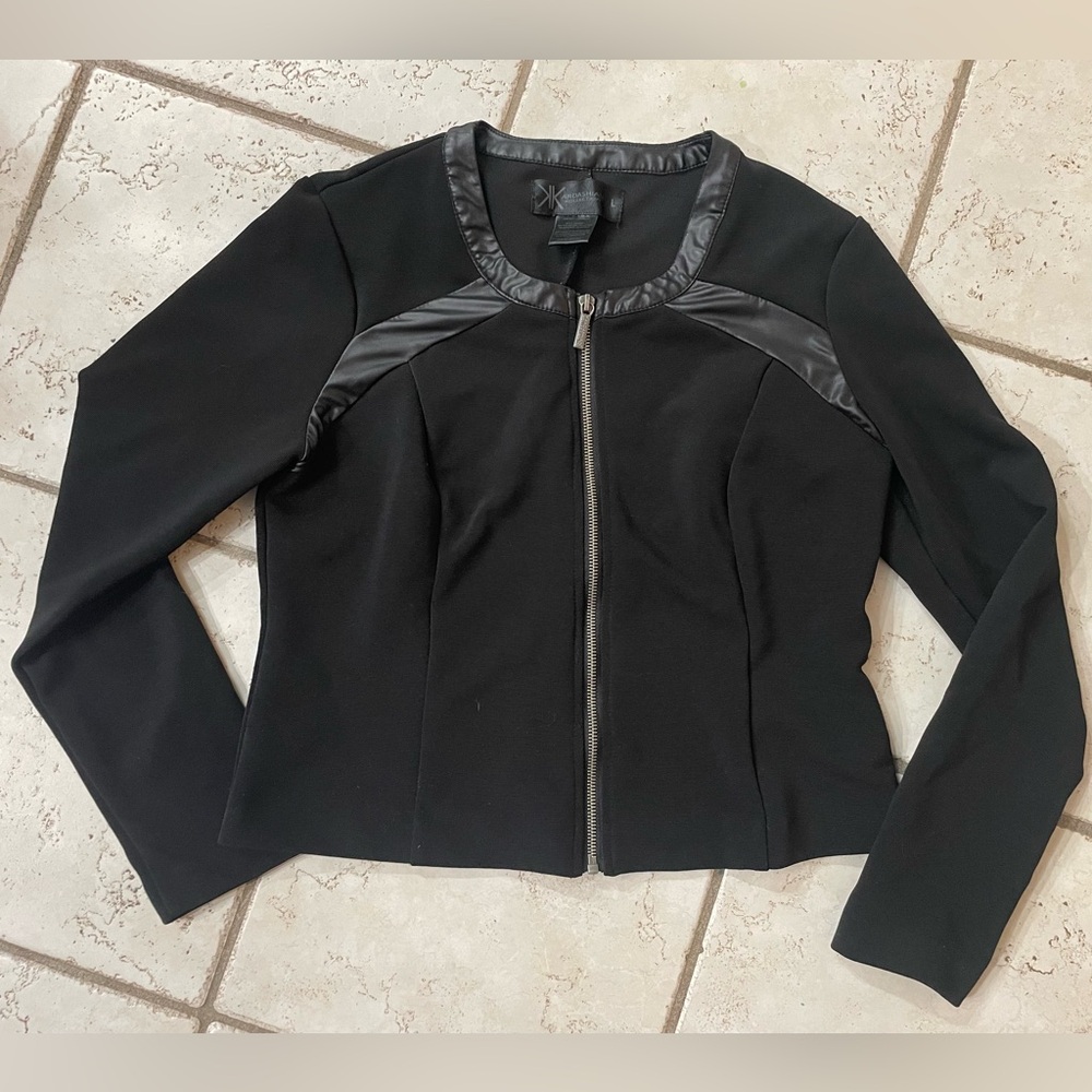 Kardashian Kollection Women's Blouse Size Large Zip Up Lightweight Jacket EUC - Picture 3 of 10